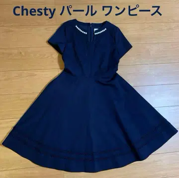 Chesty 체스티 네이비 펄 원피스