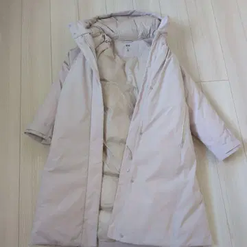 UNIQLO 후드 부착 다운 자켓 XL 라이트 베이지