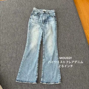 MOUSSY 하이웨스트 플레어 데님 26인치