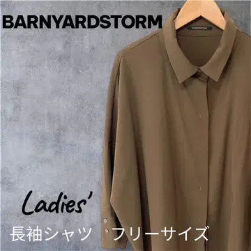 BARNYARDSTORM 오버 사이즈 셔츠 올리브 긴팔 캐주얼