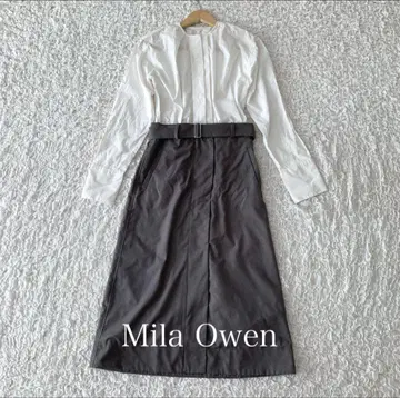 Mila Owen 셔츠 원피스 긴팔 그레이