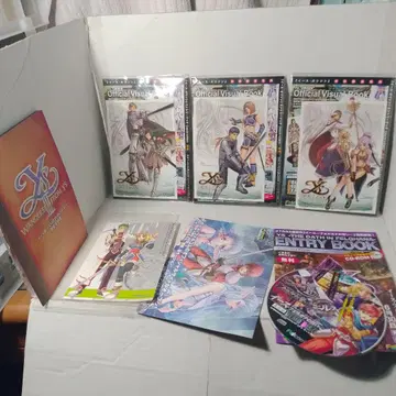 일본 팔콤 이스 오리진 엽서류와 PS2판 이스 3 설정 자료집 등