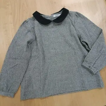 코티디안느 프렌치 브뤼 루즈핏 셔츠 일본제 울 린넨 긴팔 둥근 카라