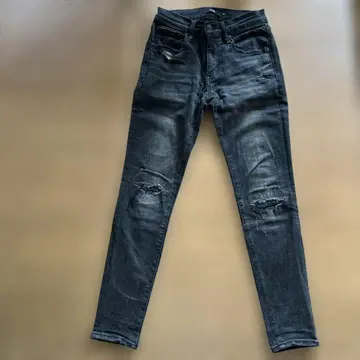 AZUL XS 데미지 가공 스키니 데님