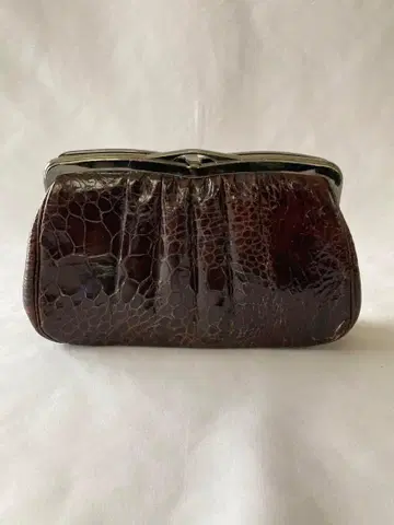 빈티지 악어 엠보싱 백 3종 세트 브라운 x 블랙 골드 금장 장식