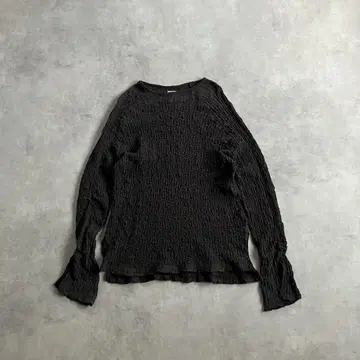 00s y2k archive 3D 볼록 팝콘 티셔츠 롱티