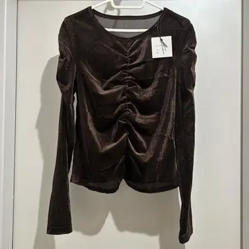 새상품 시어 벨로아 셔링 풀오버
