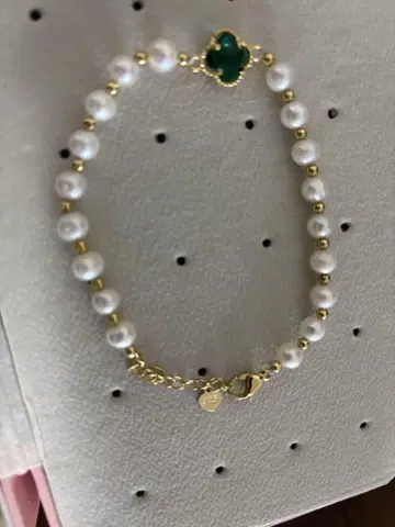 담수 진주와 925 실버 팔찌