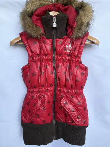 adidas originals 여성용 다운 베스트 M 사이즈 후드 부착