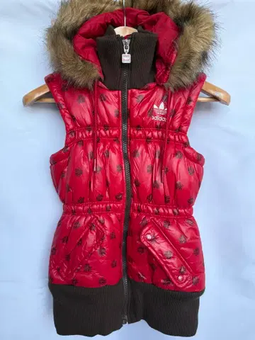 adidas originals 여성용 다운 베스트 M 사이즈 후드 부착