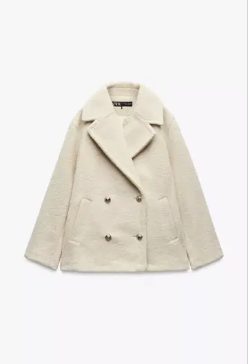 ZARA 세미롱 기장 부클레 코트