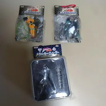 미개봉 새상품 죠죠의 기묘한 모험 핸드폰 스트랩 2종 메탈 키링 세트