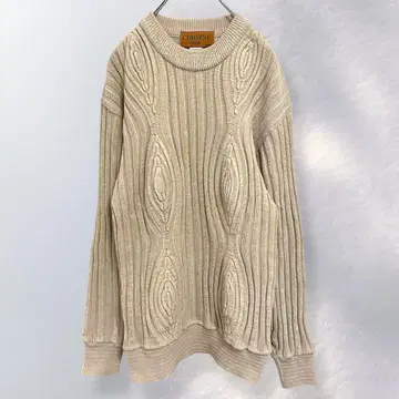 콜시니 울 혼방 3D 니트 입체 스웨터 레트로 캐주얼 M [ b37