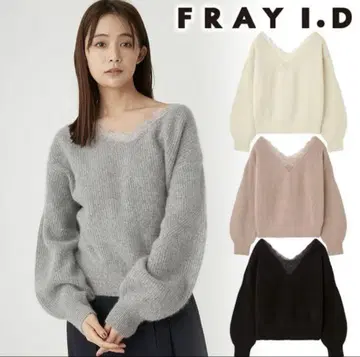 FRAY I.D 레이스 트리밍 풀오버