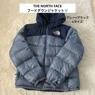 THE NORTH FACE 다운 자켓 그레이 x 블랙 남성용 L