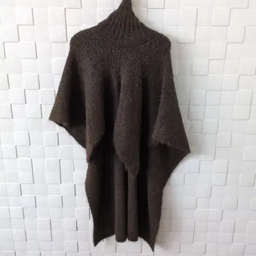nouer 누에르 터틀넥 케이프 판초