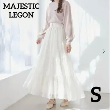 새상품급 MAJESTIC LEGON 시어 볼륨 캉캉 스커트 S