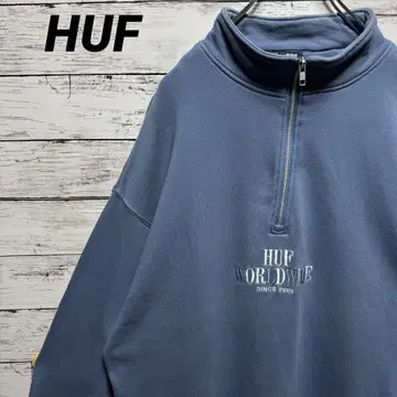 854 [레어 XL 사이즈] 하프 자수 로고 하프 지퍼 레어 컬러 맨투맨