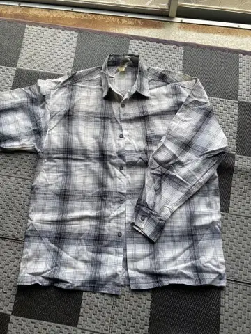 CalTop 그레이 계열 체크 플란넬 셔츠 2XL 치카노