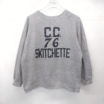 러셀 밀스 70s 금색 택 트레이닝복 USA제 L 멜란지 그레이