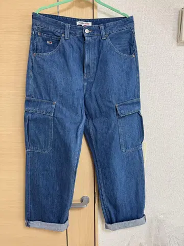 TOMMY JEANS 다크 블루 카고 데님 32