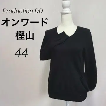 44 빅 사이즈 캐시미어 100% 블랙 둥근넥 크루넥 온워드