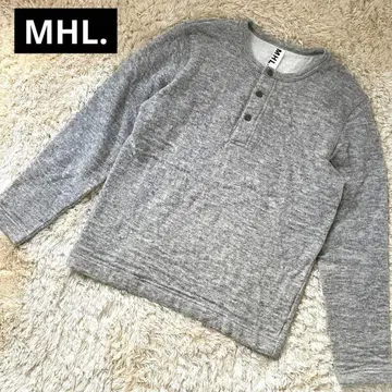 MHL. 마가렛호웰 울 니트 피케 셔츠 헨리넥 L