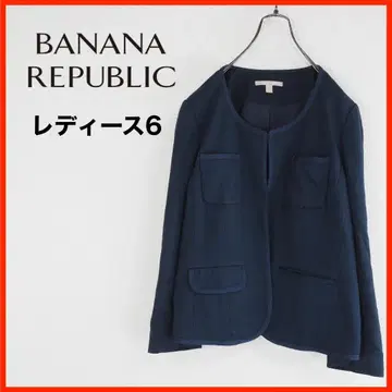 A3963*BANANA REPUBLIC*노카라 자켓*6*네이비