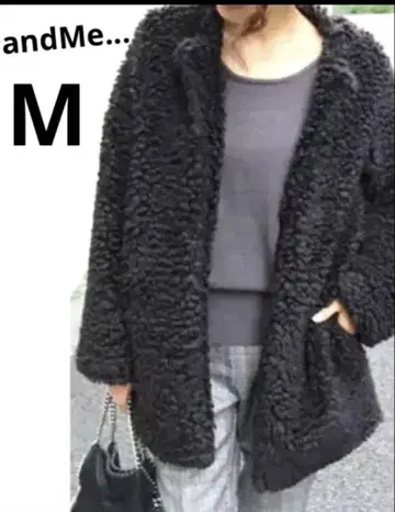 <앤도미> 미사용 새상품 블랙 보아 코트 여성용 [ M ]
