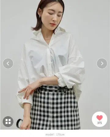 택 포함 새상품 GALLARDAGALANTE 오버 사이즈 화이트 셔츠
