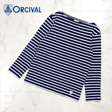 ORCIVAL 보트넥 보더 티셔츠 네이비 사이즈 1*ED910
