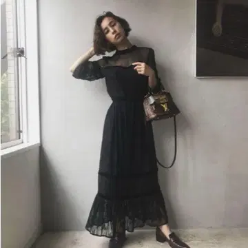 아메리 빈티지 시어 레이스 드레스 아메리