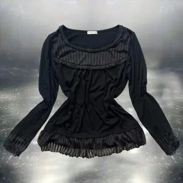 00s 프릴 레이스 롱t 다크코어 페어리 그런지 y2k 펑크
