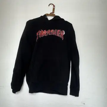 THRASHER 블랙 후드티