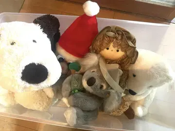 개와 곰과 산타 봉제 인형 6체 세트