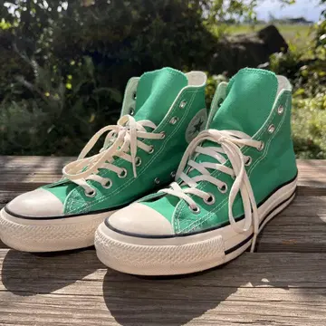 Converse All Star 그린 하이컷 스니커즈