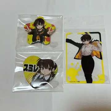 뇌뇌뇌 이치가야 제비꽃 하트 캔뱃지 별 모양 캔뱃지 클리어 카드