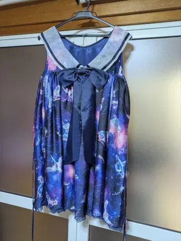 Dreamy Planetarium 세일러 오버롤 스커트 갤럭시
