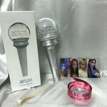 aespa 공식 응원봉 & 트레이딩 카드 & 은색 테이프 세트