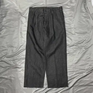 컨팩트 면린넨 블랙 데님