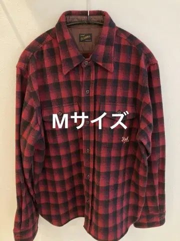 RADIALL 라디얼 빨검 체크 플란넬 셔츠 M