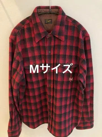 RADIALL 라디얼 빨검 체크 플란넬 셔츠 M