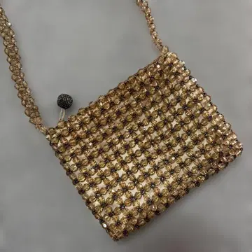BANANA REPUBLIC 비즈 미니 숄더백 골드 계열