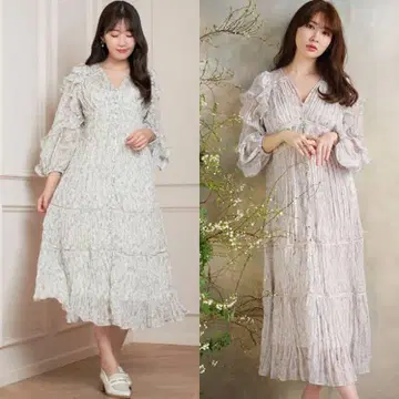 Floral Print Random Pleated Dress