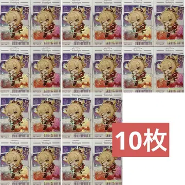 원신 팝업 텍테쿠 모험 시리즈 미니 포토 카드 요이미야 10장