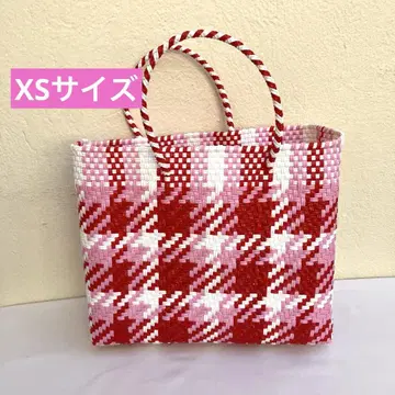 XS 사이즈 메르카도 백 새상품 멕시코제 핑크 레드 바스켓 토트