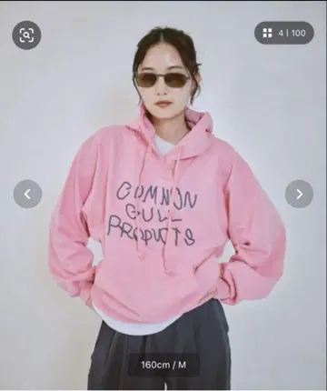 COMMON GULL PRODUCTS 핑크 후드티 M