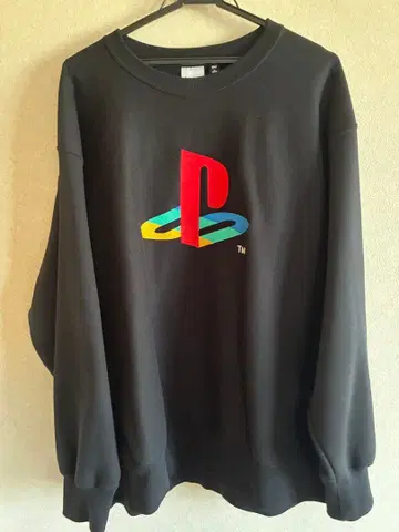 GU 플레이스테이션 헤비웨이트 맨투맨 풀오버 블랙 XL