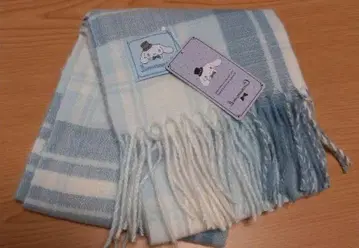 시나모롤 머플러 체크 스카이블루