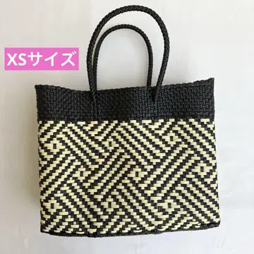 XS 사이즈 메르카도 백 새상품 타페테 패턴 크림 블랙 멕시코제 새상품급